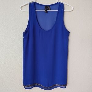 FUN & Flirt | Royal Blue Sleeveless Blouse